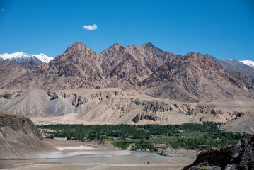 The beautiful views of road from Leh to Likir Monastery
