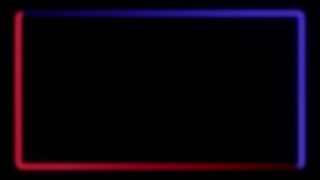 Animation: glowing rounded blurred box, red blue neon borders, reminiscent of a modern futuristic tv display. Overimpose to your footage (overlay or screen mode) for an easy instant vaporwave effect.