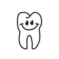 Tooth icon. Dentist, healthcare, medicine. Vector illustration