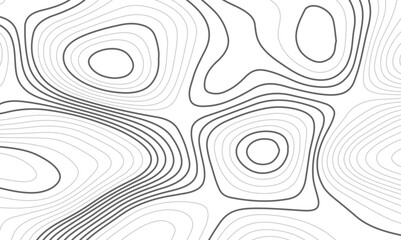 Abstract wave curved lines topographic contours map background. Abstract geographic wavy and curve grid lines map background.