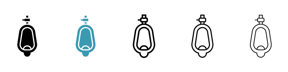 Urinal vector icon set. Urinal pee urinal for UI designs.