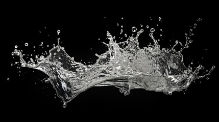Water splash, isolated. Generative AI