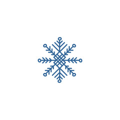 set snowflake element vector vector