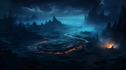 Fantasy alien planet.