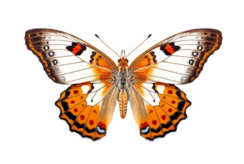 Fototapeta premium beautiful colorful butterfly isolated transparent background. generative ai