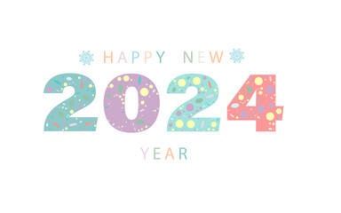 2024 New Year’s Eve.Premium vector design for posters, banners, calendar and greetings.