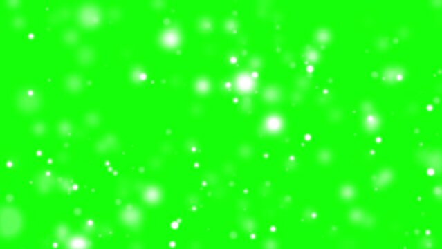 ホワイトネオン キラキラ上る [背景グリーンバック]White neon lights sparkle and rise[on green screen]