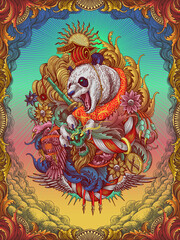 Panda Surrealism Artwork Design 