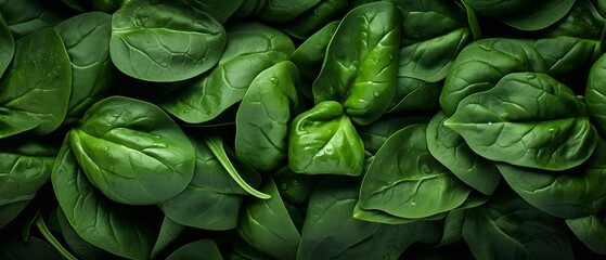 Fototapeta na wymiar Fresh Spinach Leaves