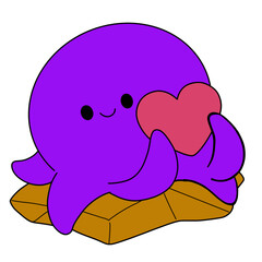 The illustration of a octopus