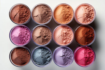 Shadow makeup palette, women's makeup. Generative AI.