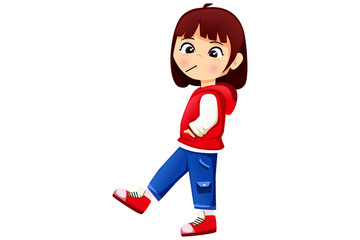 Cute Girl Character Design Illustration