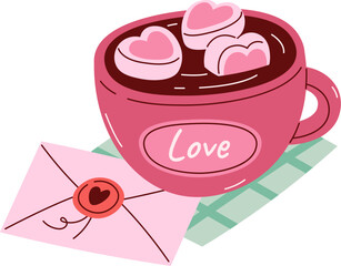 Coffee Cup With Love Letter