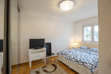 Bedroom interior in the apartment building