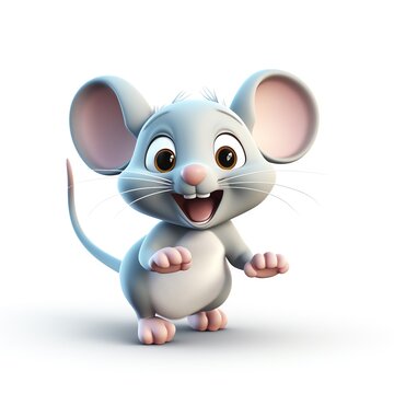 a cartoon mouse with big ears and large ears