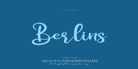 Abstract Fashion font alphabet. Minimal modern urban fonts for logo, brand etc. Typography Calligraphy typeface uppercase lowercase and number. vector illustration
