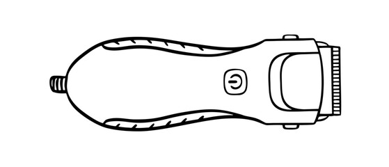 A pet grooming machine. Pet grooming. Doodle style hand drawn. Vector illustration.