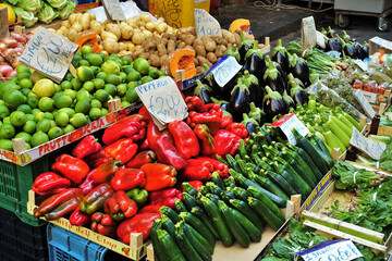 Vegetable market, Palermo, Sicily, Italy, Europe