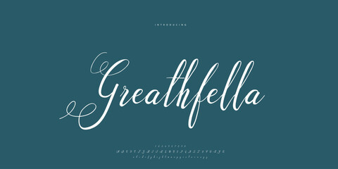 Abstract Fashion font alphabet. Minimal modern urban fonts for logo, brand etc. Typography Calligraphy typeface uppercase lowercase and number. vector illustration
