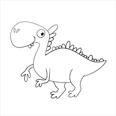 Vector illustration cute dinosaur Tyrannosaurus