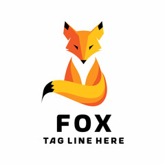 Fox logo design vector image