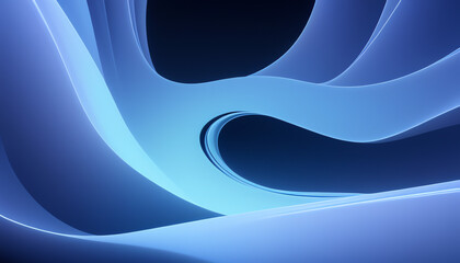 3d render blue wave freedom abstract background wallpaper