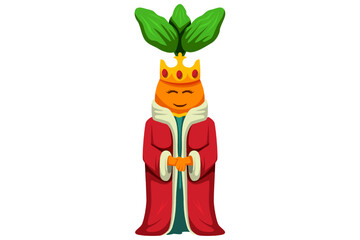 Cute Carrot Character Design Illustration