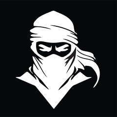 A Stealthy and Elegant Ninja Vector,  An Enigmatic Ninja, A Bold and Recognizable Ninja-1