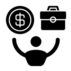 Balance vector icon on glyph