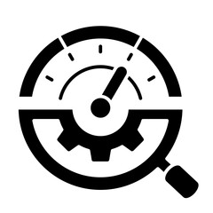 Benchmark  vector icon on glyph