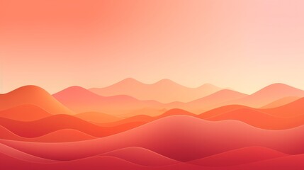 Naklejka na ściany i meble Background with warm sunset tones, blending orange and pink for a soothing slide backdrop