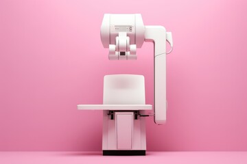 Fantastic modern mammography machine or mammogram for women. X-ray machine in laboratory for screening breast cancer - obrazy, fototapety, plakaty