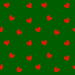 Collection of green and red seamless backgrounds suitable for Christmas season.