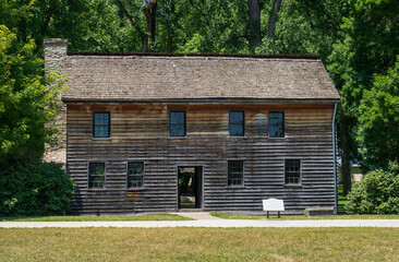 Fototapeta na wymiar Historic Buildings at Carillon Historical Park, Museum in Dayton, Ohio, USA