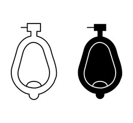 Urinal vector icon set. vector illustration - obrazy, fototapety, plakaty