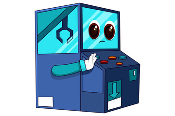 Arcade Machine Character Design Illustration