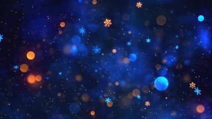 Christmas Theme Snow and Snowflakes Background Animation with Seamless Loop, High Quality Christmas Animation for Holiday Seasons, Extend the duration easily with Seamless Loop - Powered by Adobe