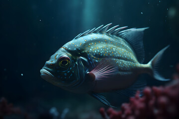 Fototapeta premium fish in aquarium. 