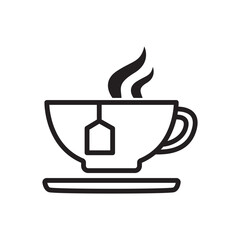 tea cup icon design vector template