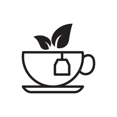 tea cup icon design vector template