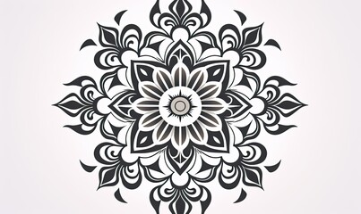 Two black and white circular designs on a white background