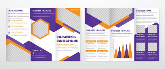 brochure template with modern concept and minimalist layout use for business profile and product catalog