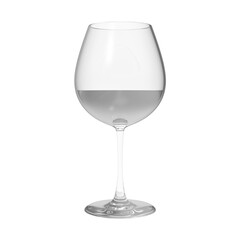 Glass of water isolated no background.