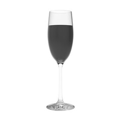 Glass of water isolated no background.