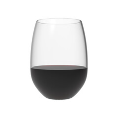 Glass of water isolated no background.