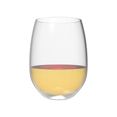 Glass of water isolated no background.