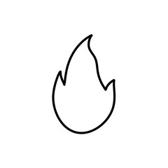 hand drawn flame line