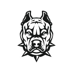 pit bull head logo vector icon illustration