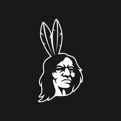 native indian logo vector icon illustration