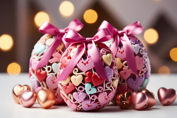 easter card, easter bunny with eggs, easter eggs and flowers, easter eggs in a basket, easter eggs and flowers on a white background, easter wall paper and background for social media